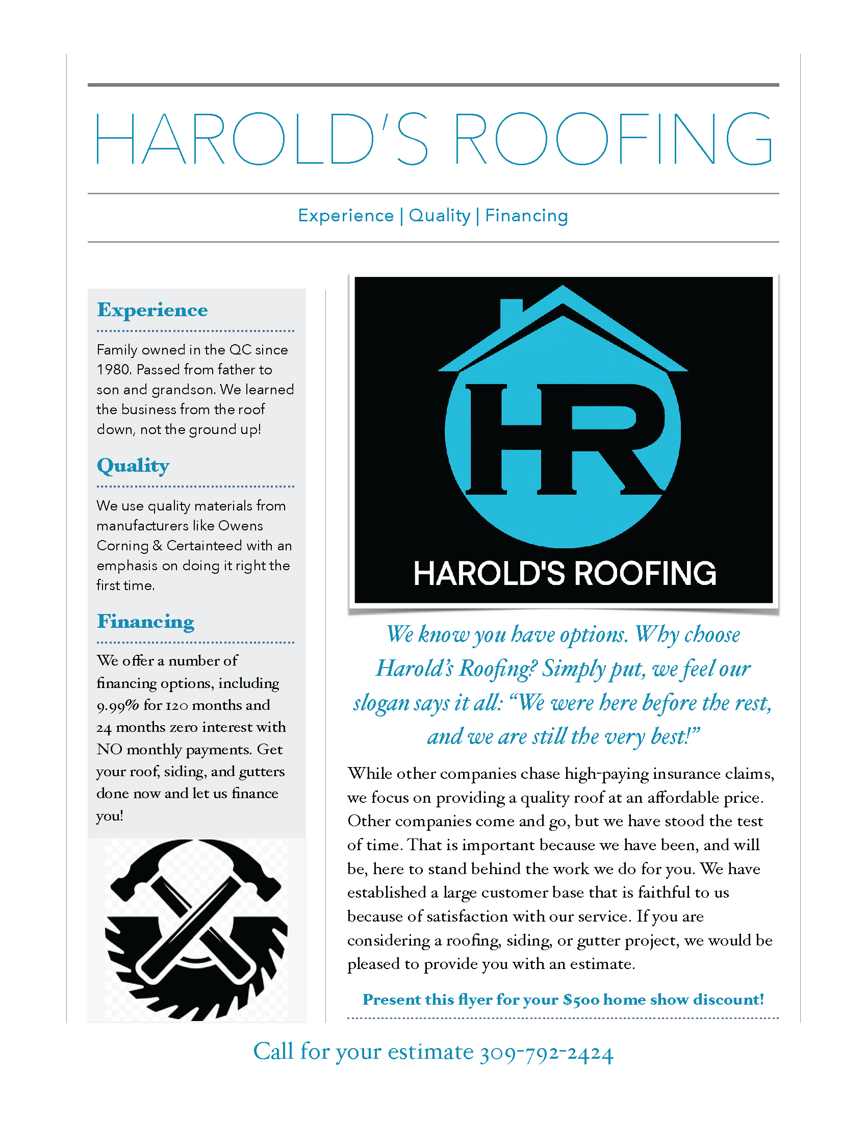 Quad Cities Home Show Flyer - February 13-15